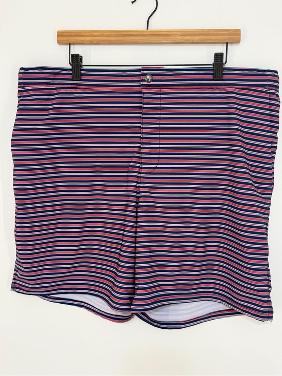 Lands' End Other - Lands' End Men's 7" Sunset Swim Trunks Red & Navy Stripe Size XL